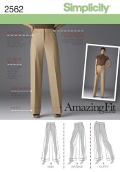 2562 AMAZING FIT WIDE LEG CUFF OR NOT LO RISE PANTS PATTERN 6-14